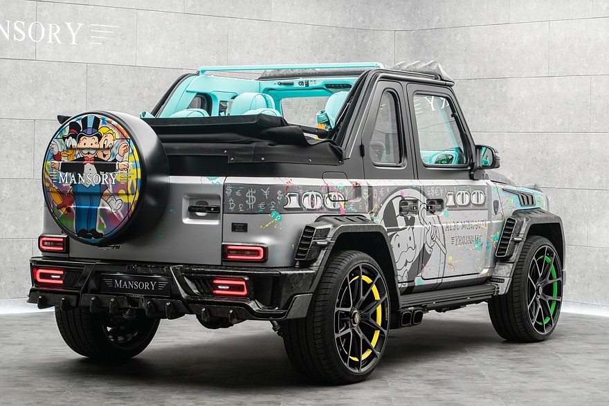 Брызги, усы и доллары: Mansory опять «порезала» G-класс и раскрасила его в стиле поп-арт - «Mercedes-AMG»
