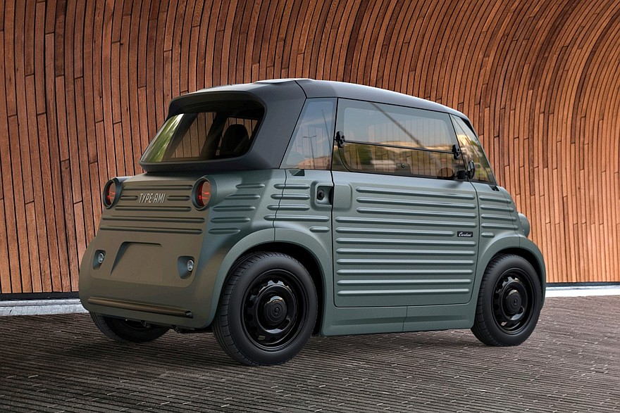 Гофрированный утёнок: представлен Citroen Ami, стилизованный под ретро-фургон - «Citroen»