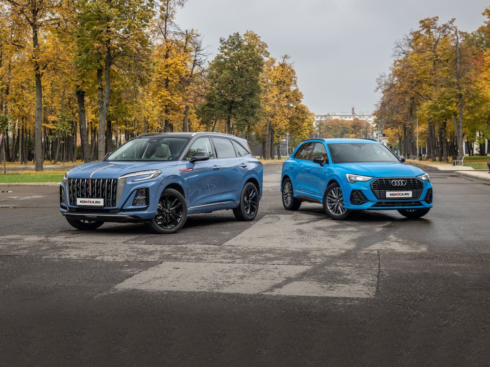 Красное знамя против четырёх колец: сравнительный тест Hongqi HS3 и Audi Q3 - «Тест-драйв»