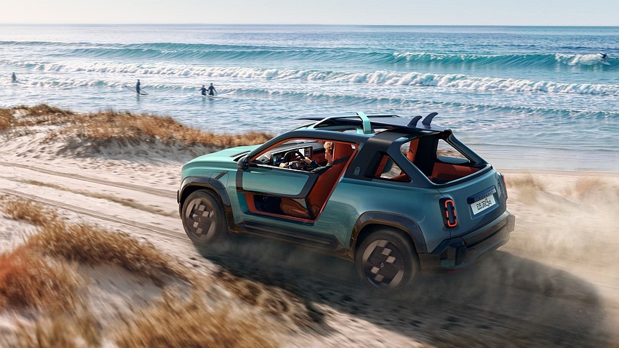 Тепло и ещё теплее: кроссовер Renault 4 превратился в пляжный автомобиль JP4x4 - «Renault»